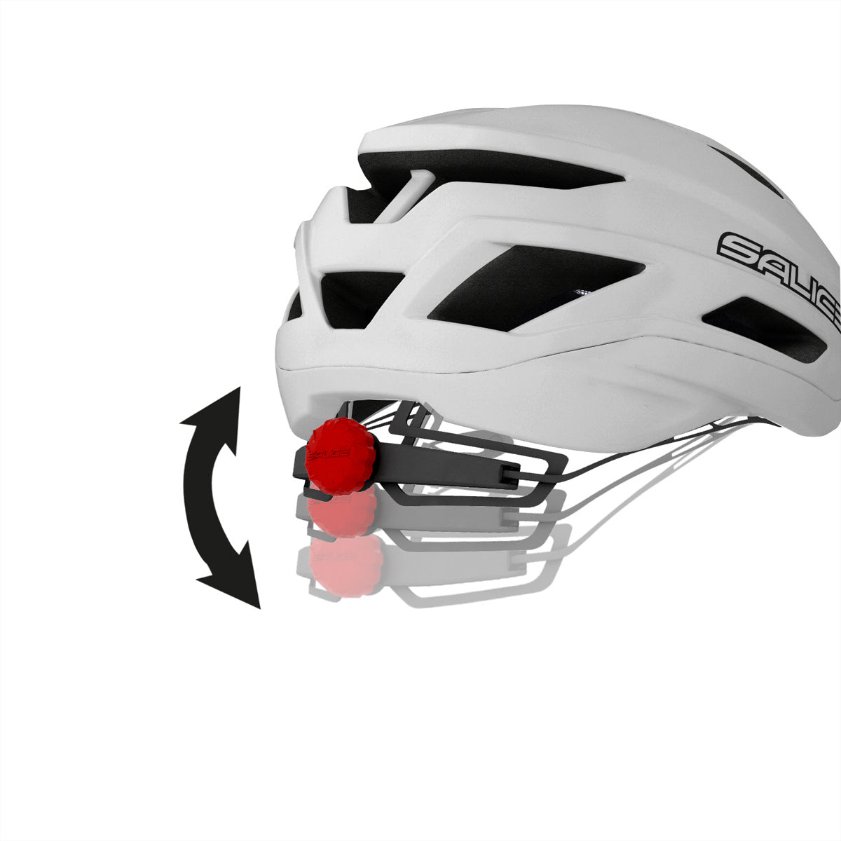 Salice Occhiali – Schutzhelm Levante – Weiss, 52–58 cm, EPS, 14 Lüftungsschlitze, LED-Rücklicht