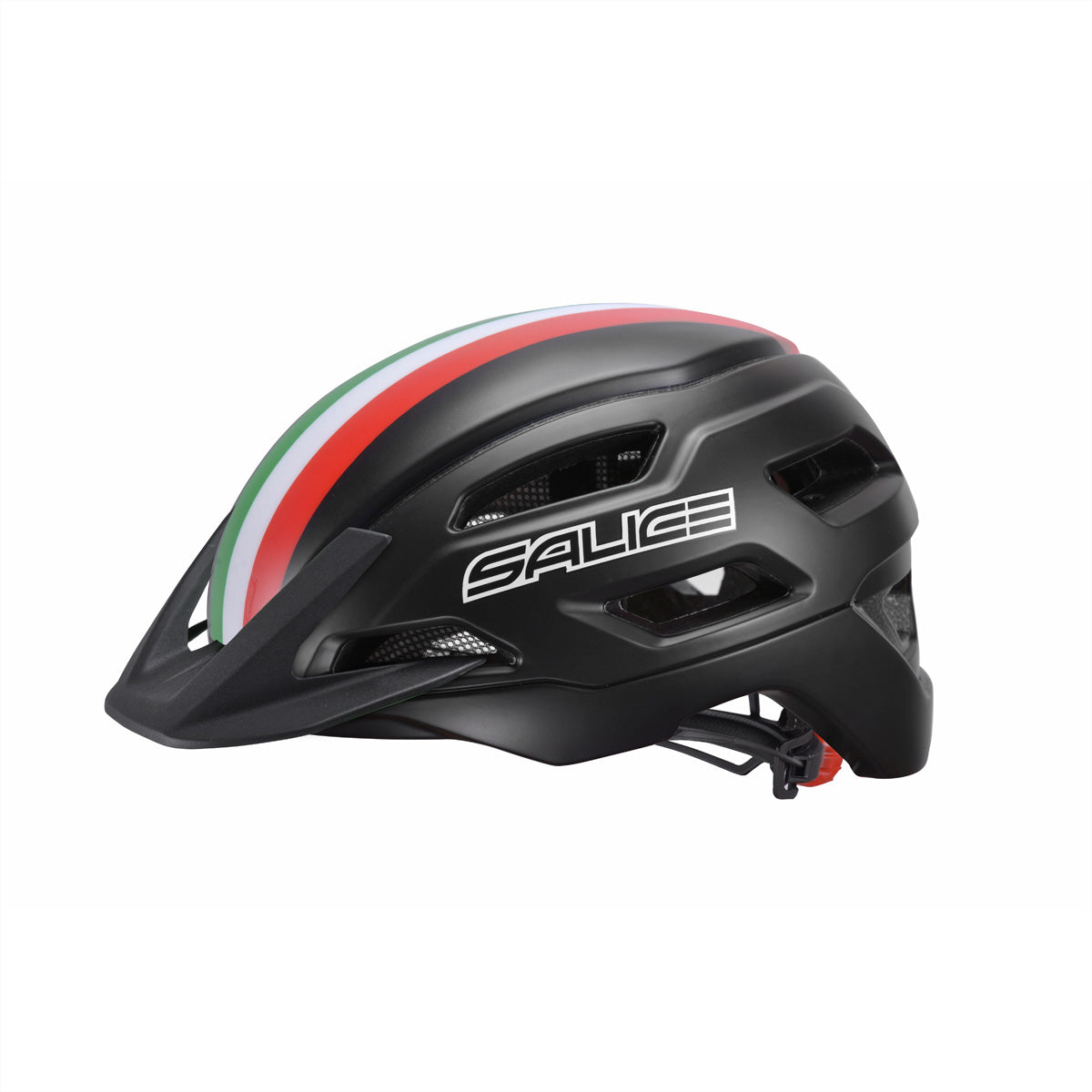 Salice Occhiali – Stelvio Velohelm – Schwarz, 54–60 cm, mit LED, EPS