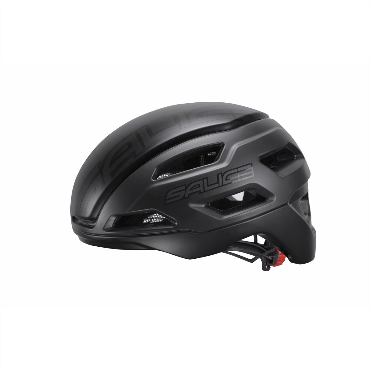 Salice Occhiali – Schutzhelm Stelvio – Schwarz, 54–60 cm, mit Beleuchtung, Fliegennetzeinsatz