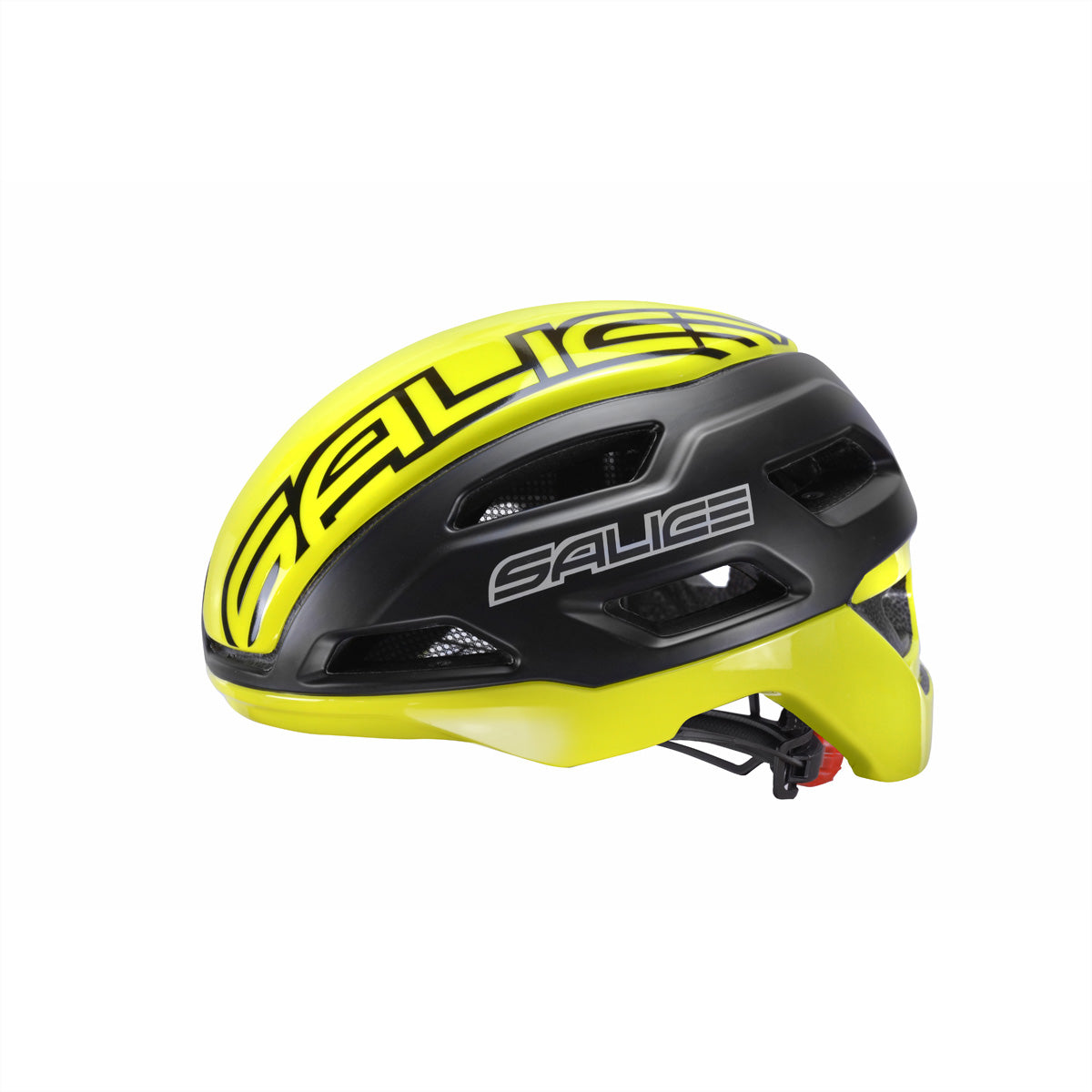 Salice occhiali Salice – Schutzhelm Stelvio – Weiss/Schwarz, 54–60 cm, belüftet, LED-Rücklicht