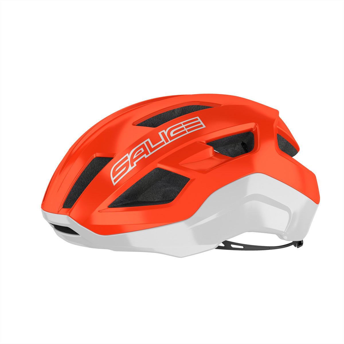 Salice Occhiali – Schutzhelm Vento – Orange, L, 58–61 cm, belüftet, mit LED-Sicherheitslampe, EN1080