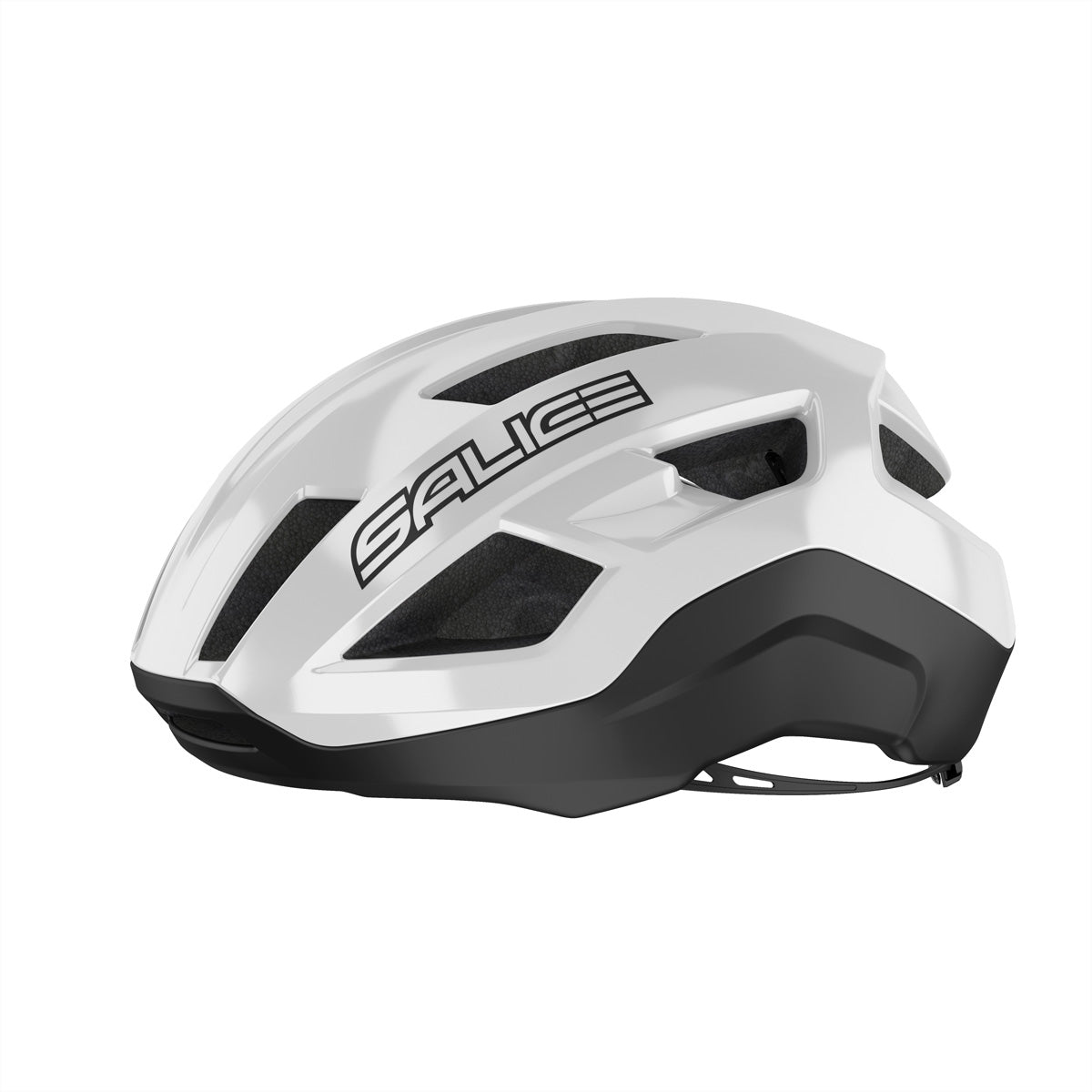 Salice Occhiali – Schutzhelm Vento – Weiss, 58–61 cm, belüftet, mit LED-Sicherheitslampe, EN 1080
