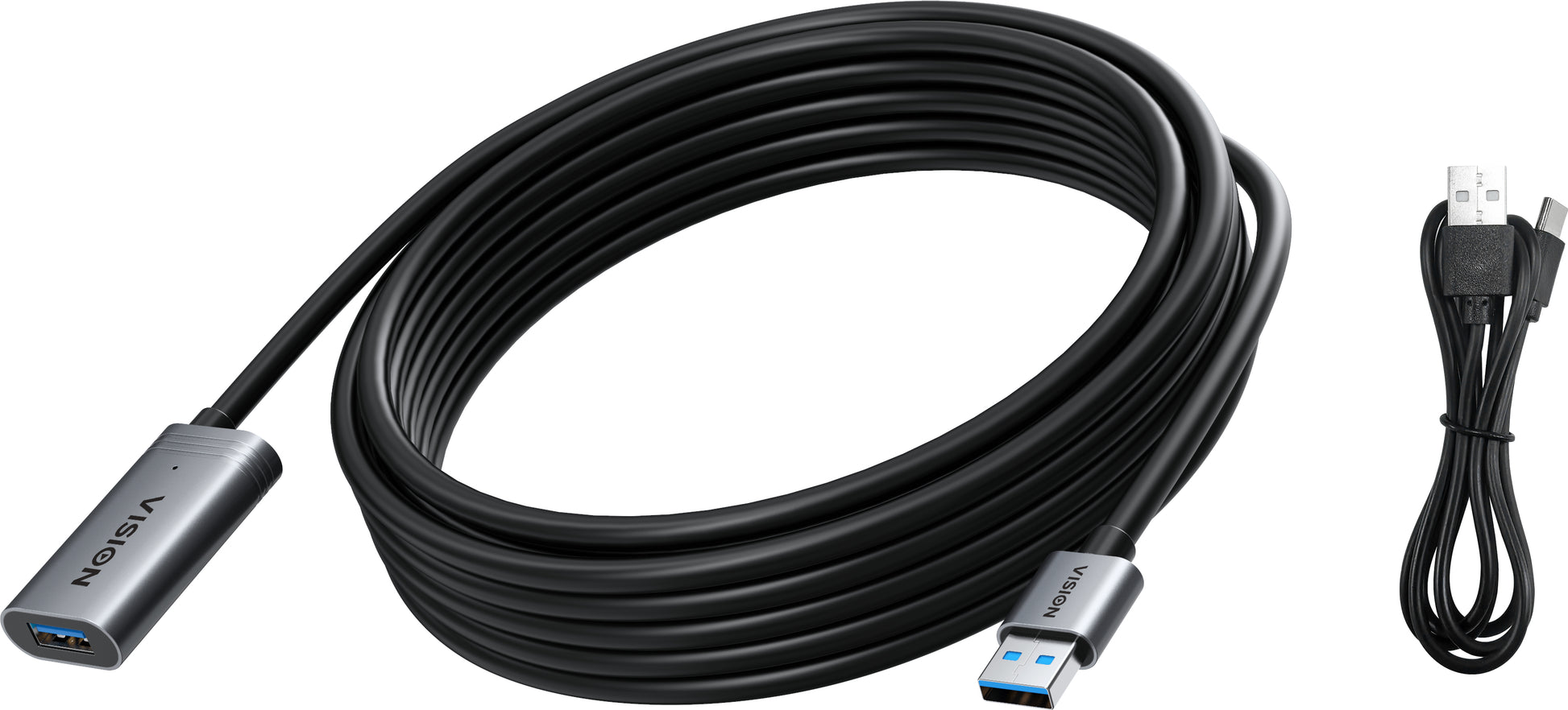 Vision USB-A Verlängerungskabel – USB 3.2 Gen 1 (5 Gbit/s) – 5 m – Aktiv – Schwarz