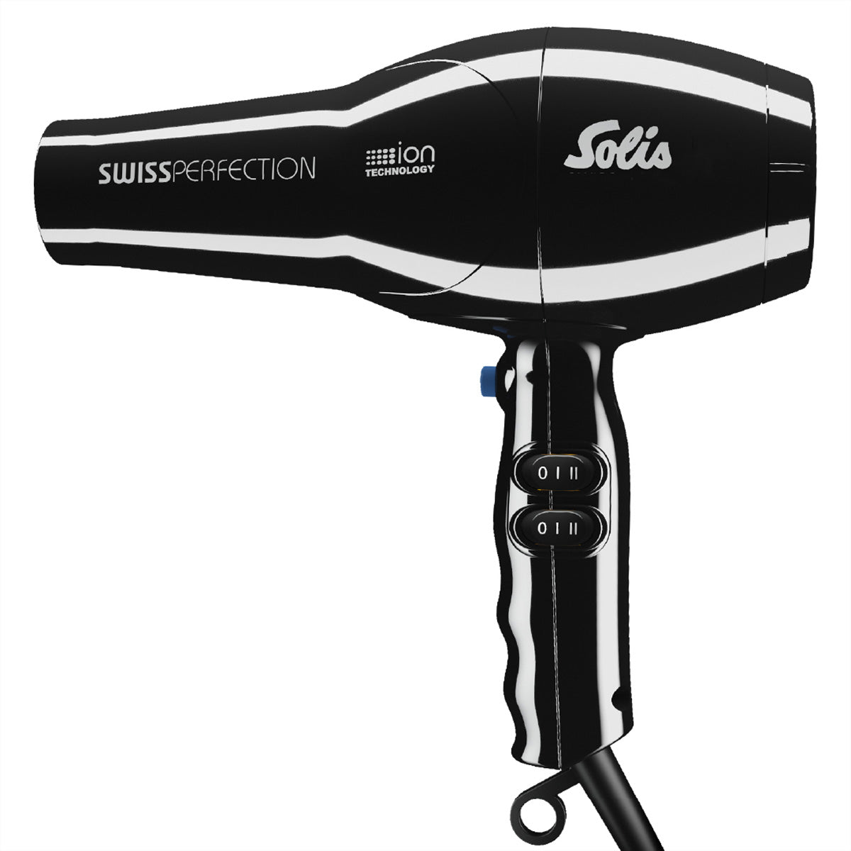 Solis Haartrockner Swiss Perfection 440 – 2300 W, 3 Wärmestufen, 3 Gebläsestufen – 1,8 m Kabel – Schwarz