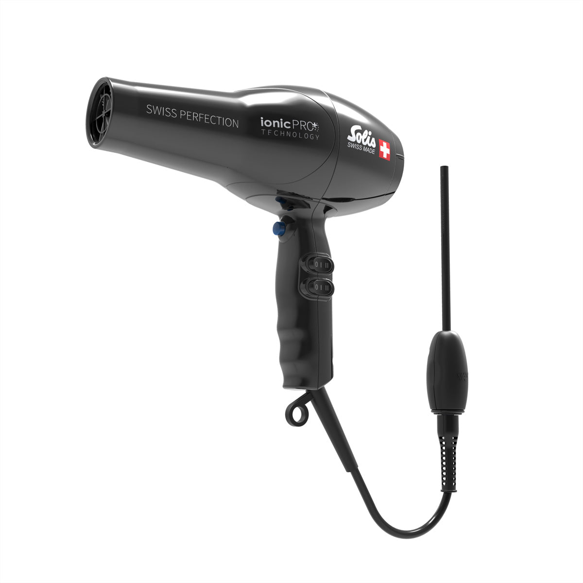 Solis Haartrockner ionicPro 440 – 2300 W, Ionenfunktion, 3 m Kabel, schwarz