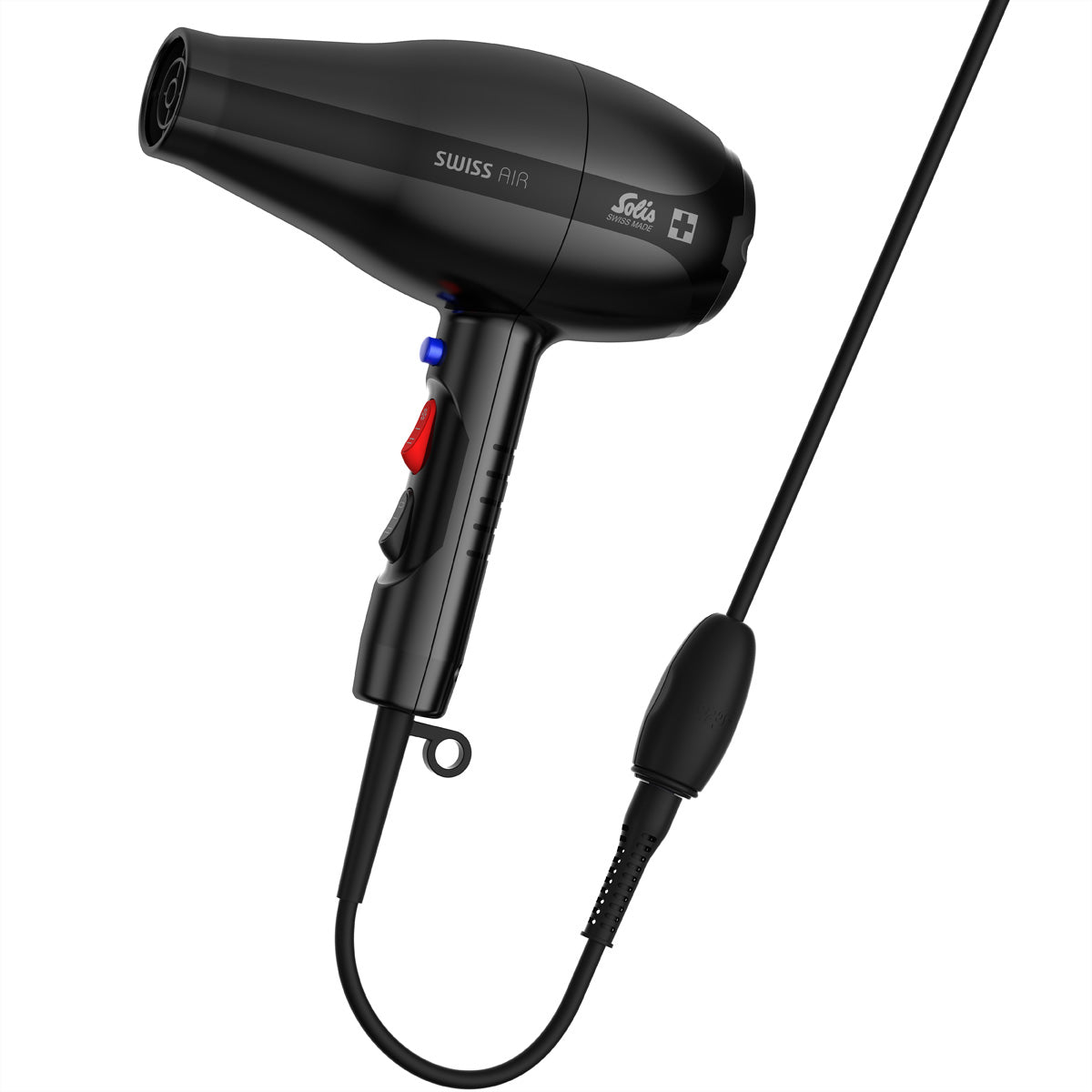 Solis Haartrockner Swiss Air 3802 – 2000 W, Ionenfunktion – 3 m Kabel – Schwarz – Kunststoff
