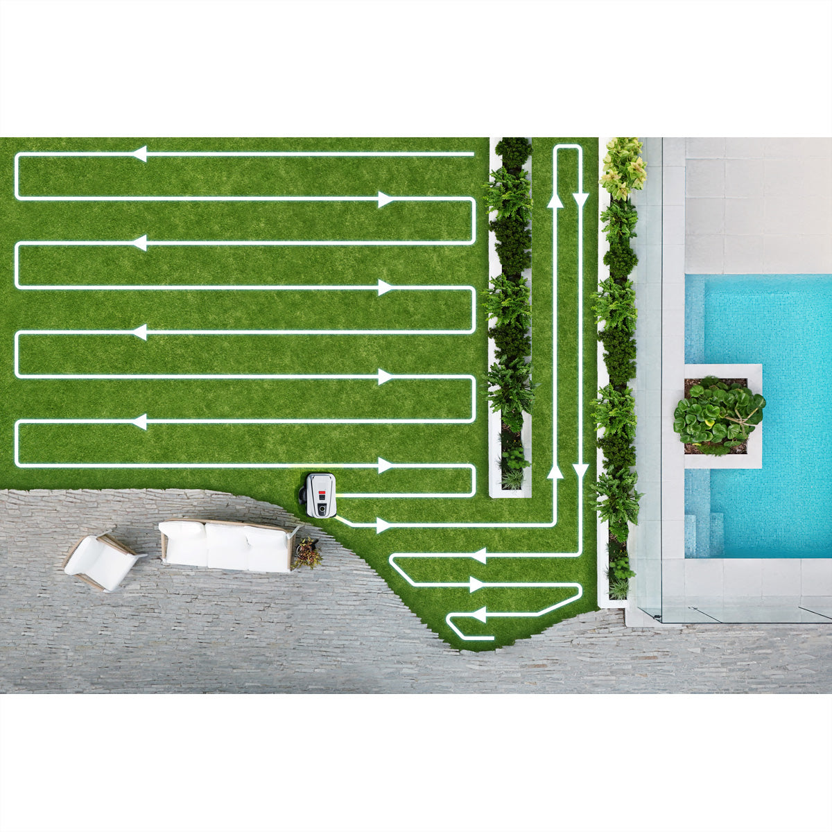 Ecovacs GOAT A3000 LiDAR Pro – Mähroboter – 3000 m², 33 cm Schnittbreite, 70 min Ladezeit
