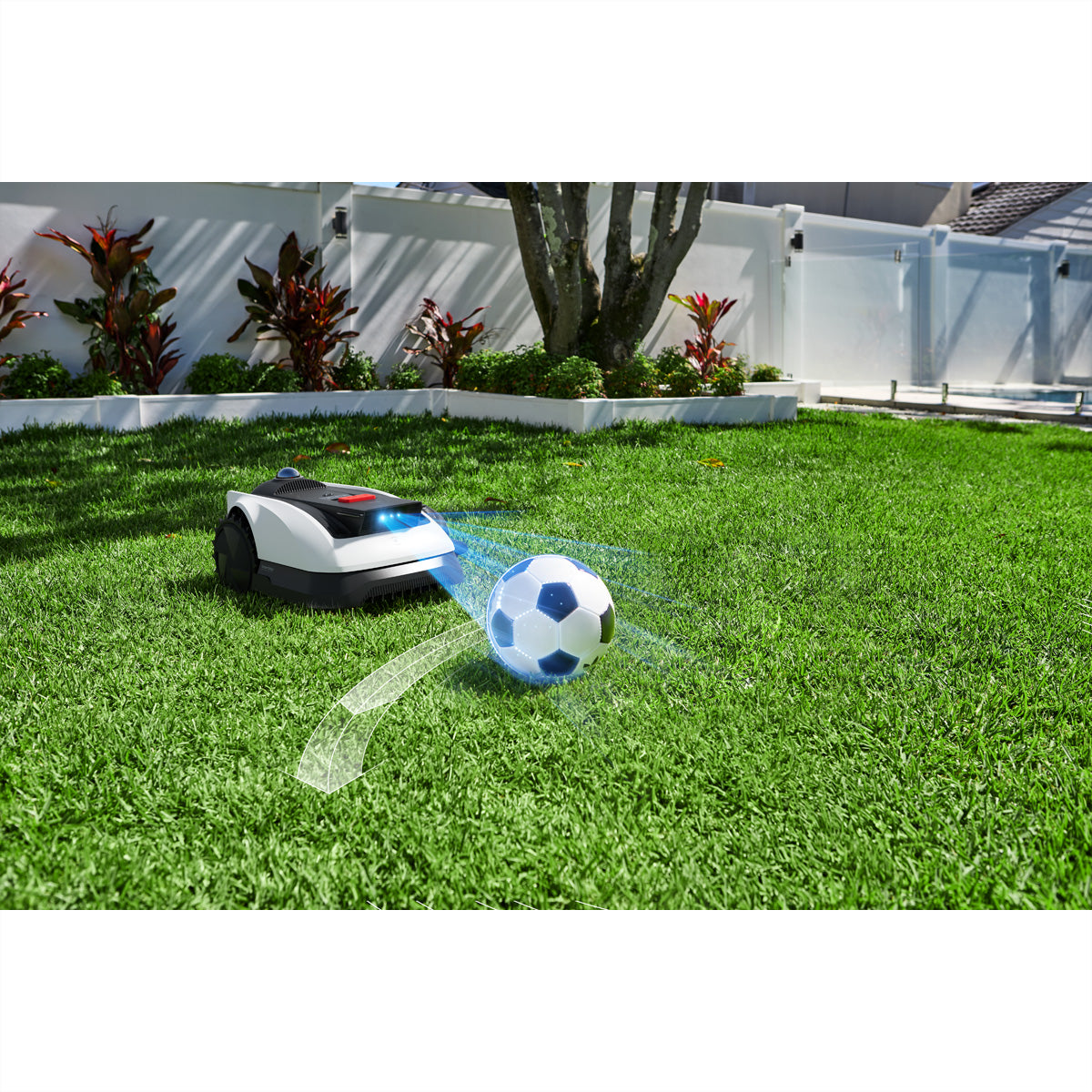 Ecovacs GOAT O1200 LiDAR Pro Rasenmähroboter – 21 V – bis 1200 m² – Schnittbreite 220 mm – inkl. Ladestation