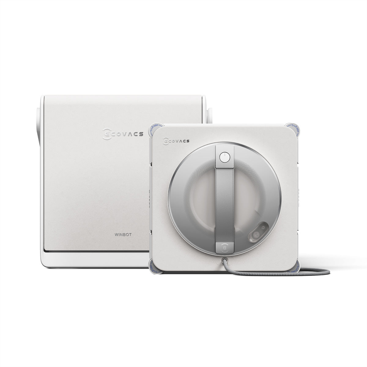 Ecovacs Fensterreiniger WINBOT W2S OMNI – 0,12 l – mit Station, Weiss – 27,2 × 27,2 × 7,6 cm