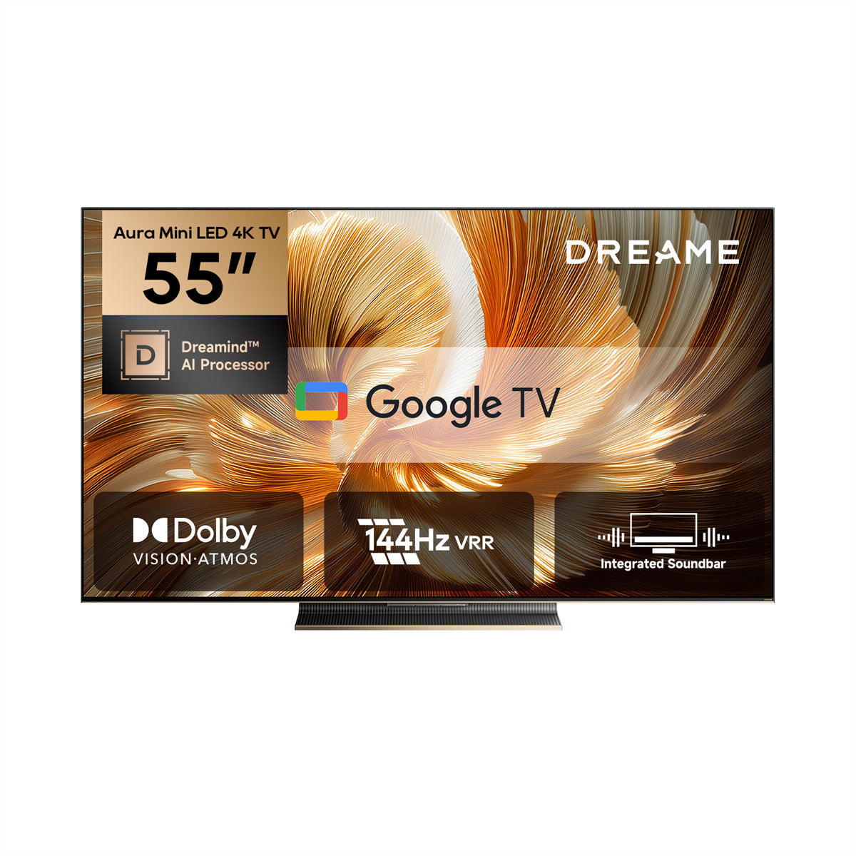 Dreame S100 – 55" TV – 4K UHD – Mini-LED (QLED) – Google TV – 144 Hz