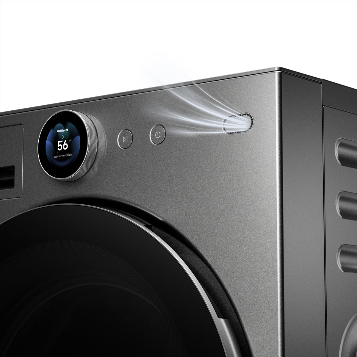 Dreame Waschmaschine DWF11L90TA – 11 kg, 1400 U/min, Energieeffizienzklasse A, grau/schwarz