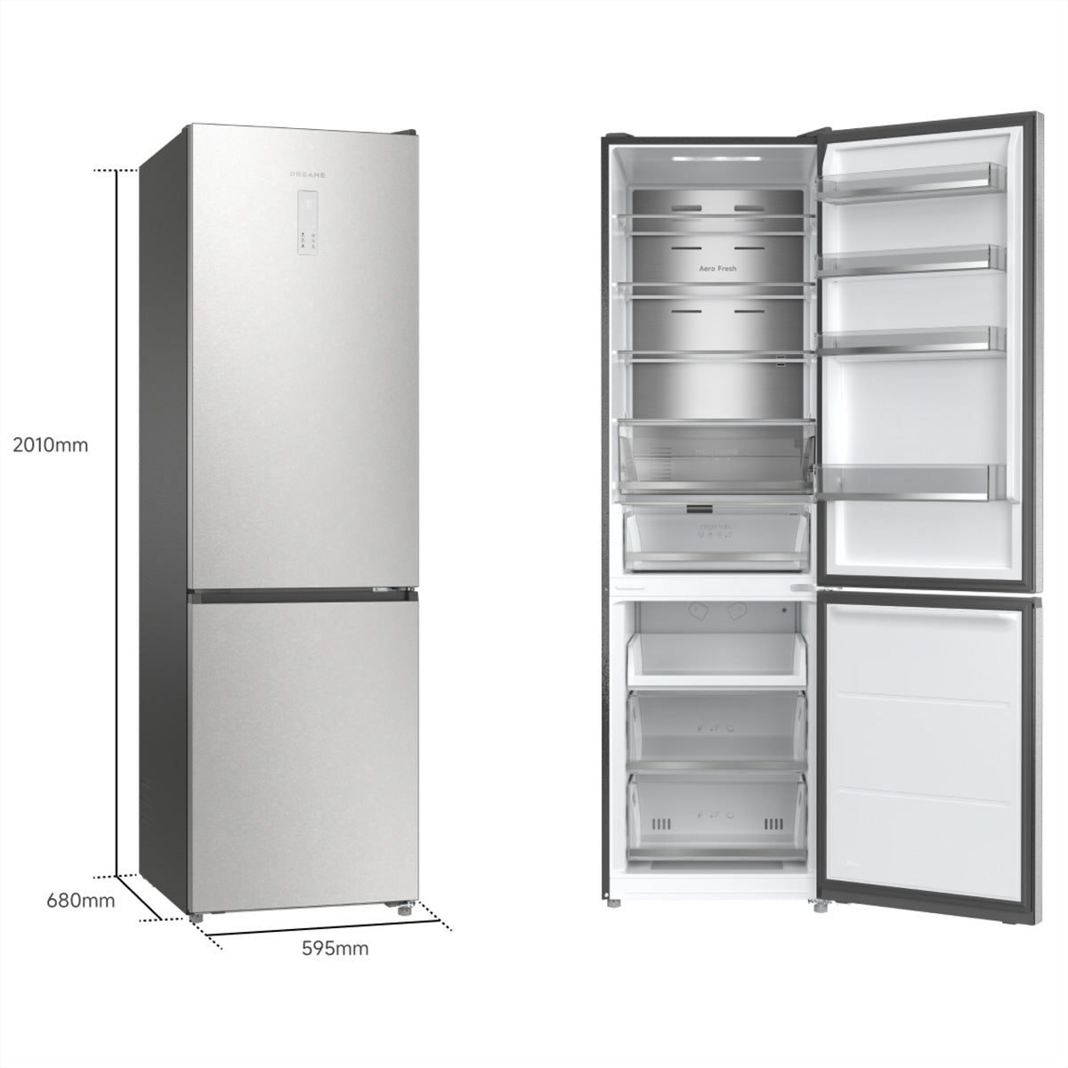 Dreame Kühl-Gefrierkombination DRB450WMBCEU – 456 l, 230 V, Energieeffizienzklasse C, 39 dB