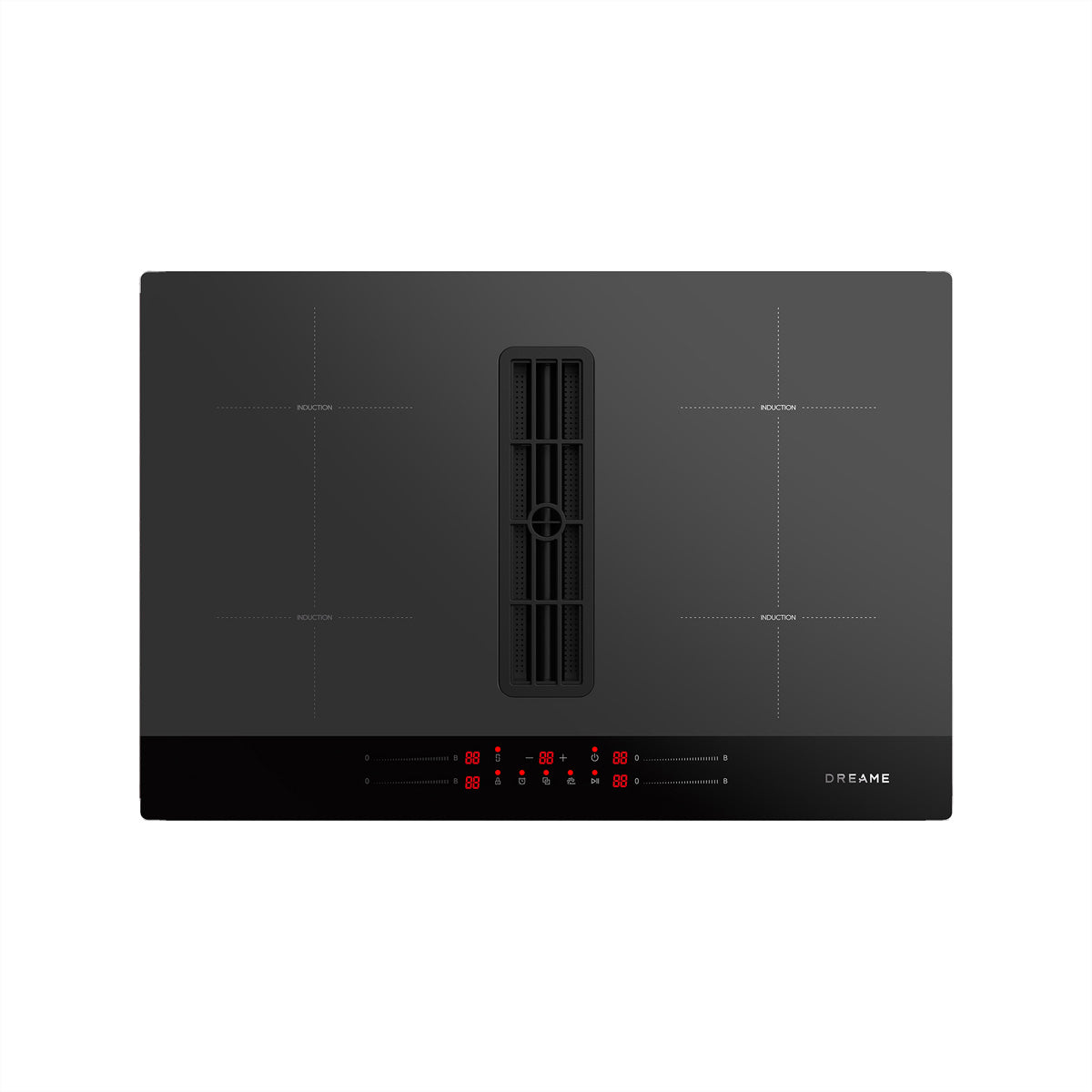 Dreame Kochfeld mit integriertem Dunstabzug VZ40PRO – 77 cm, Induktion, 4 Kochzonen, Touchscreen, aufliegend