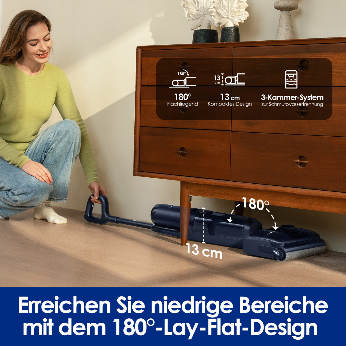 Tineco Hartbodenreiniger FLOOR ONE S7 Stretch, mit Wischfunktion – 230 W, 1,0/0,72 l