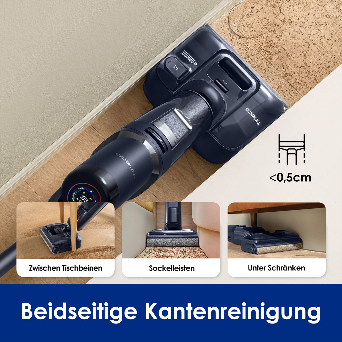 Tineco Hartbodenreiniger FLOOR ONE S7 Stretch, mit Wischfunktion – 230 W, 1,0/0,72 l