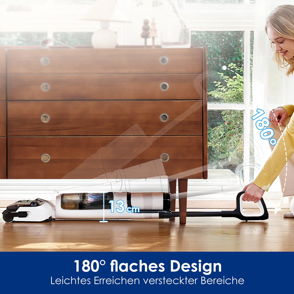 Tineco Nass-/Trockensauger FLOOR ONE S5 Stretch Extreme, mit Wischfunktion – 0,80/0,72 l, 220 W, 40 min