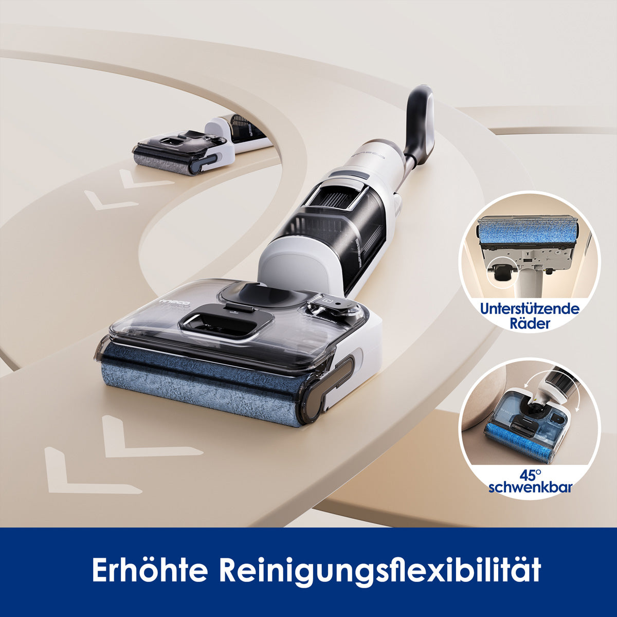 Tineco Nass-/Trockensauger FLOOR ONE S5 Stretch Extreme, mit Wischfunktion – 0,80/0,72 l, 220 W, 40 min