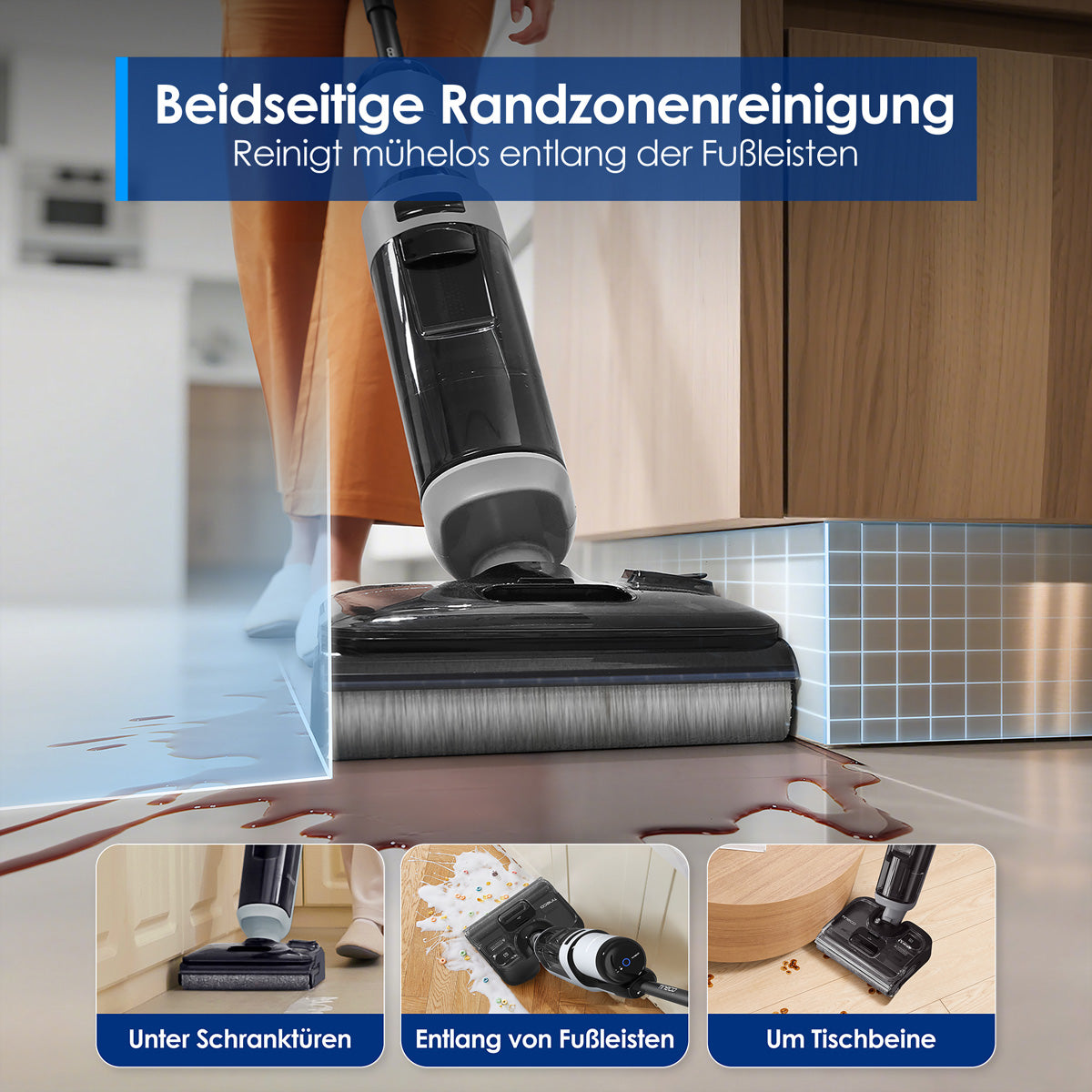 Tineco Nass-/Trockensauger FLOOR ONE i5 Stretch Plus, mit Wischfunktion – 0,80/0,72 l, 210 W