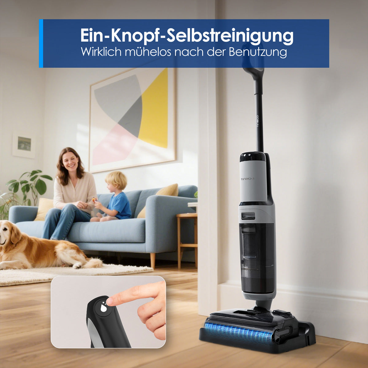 Tineco Nass-/Trockensauger FLOOR ONE i5 Stretch Plus, mit Wischfunktion – 0,80/0,72 l, 210 W