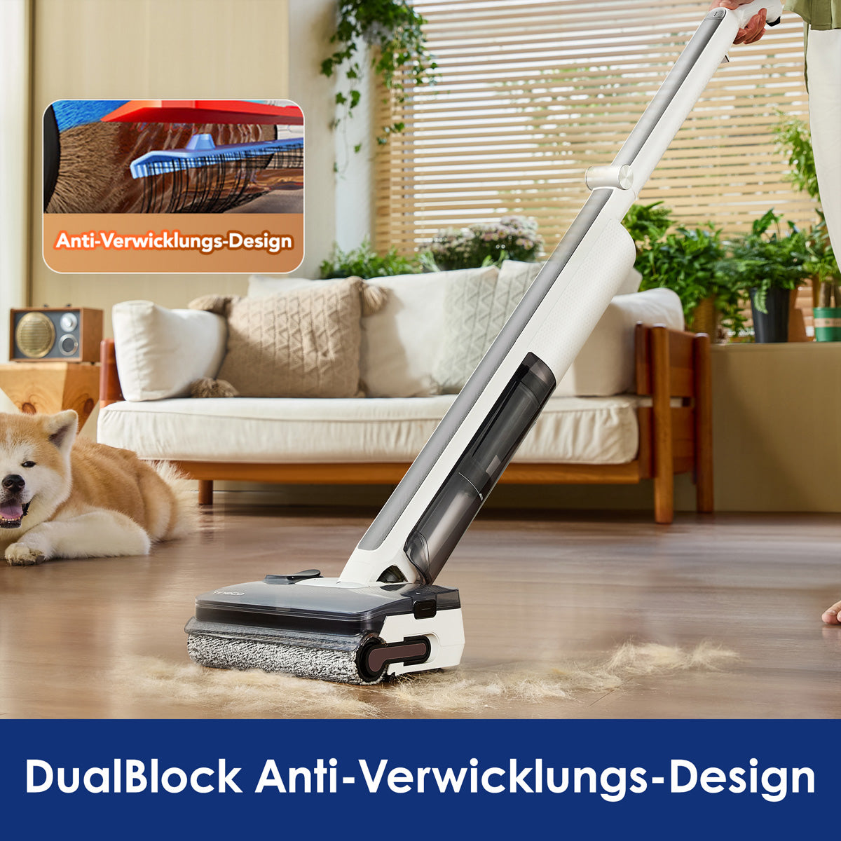 Tineco Nass-/Trockensauger Floor One i7 Fold Premium, mit Wischfunktion – 230 W, 50 min, 22000 Pa