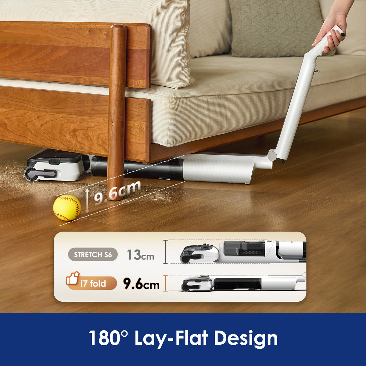 Tineco Nass-/Trockensauger Floor One i7 Fold Premium, mit Wischfunktion – 230 W, 50 min, 22000 Pa