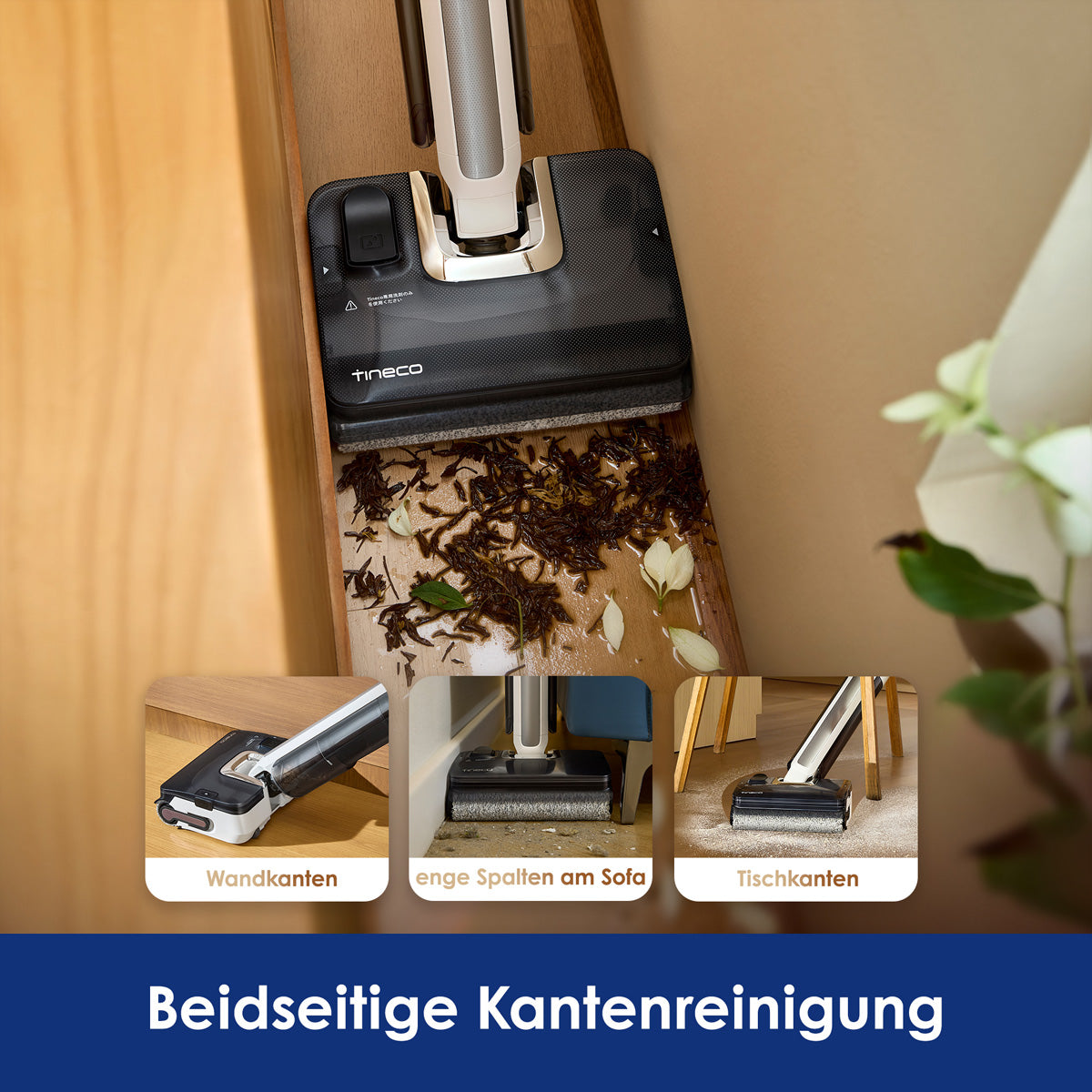 Tineco Nass-/Trockensauger Floor One i7 Fold Premium, mit Wischfunktion – 230 W, 50 min, 22000 Pa