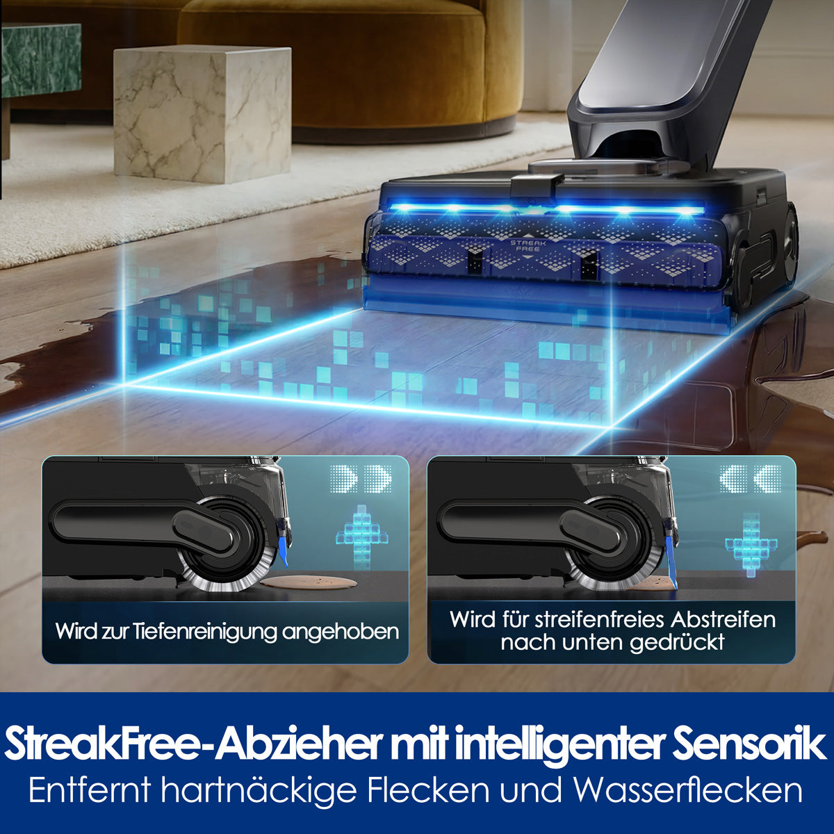 Tineco Nass-/Trockensauger FLOOR ONE Station S9 Scientist, mit Absaugstation – 25000 Pa, 70 min