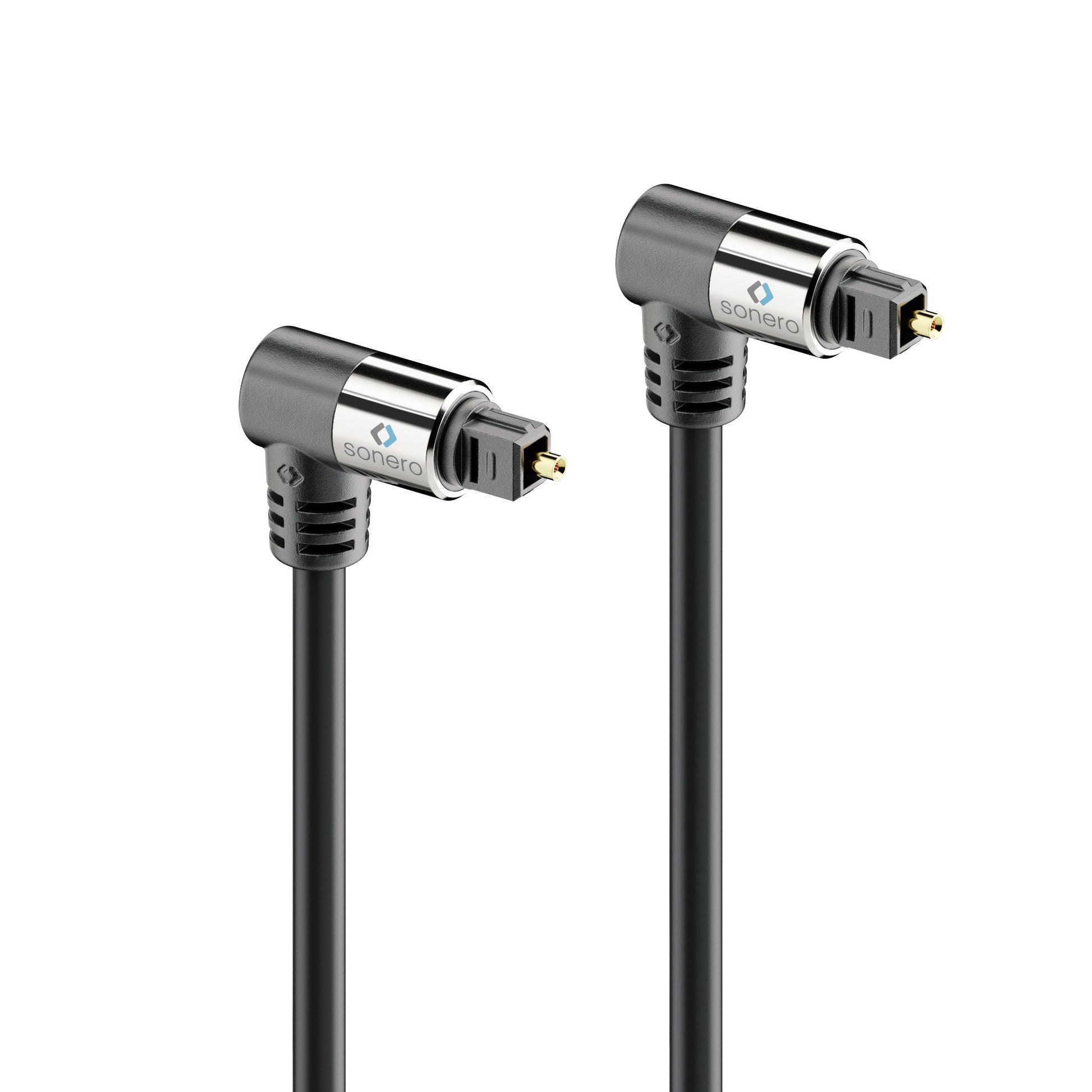 Sonero Toslink-Kabel (optisch) – 90° Stecker–90° Stecker – 1,5 m, vergoldete Stecker