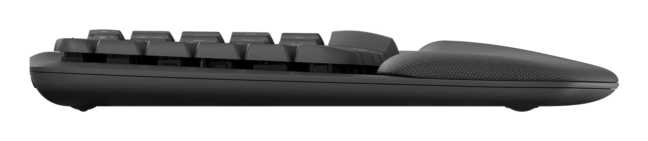 Logitech Wave Keys Office RF – Tastatur, kabellos (Bluetooth/2,4 GHz), FR-Layout (FR), Grau