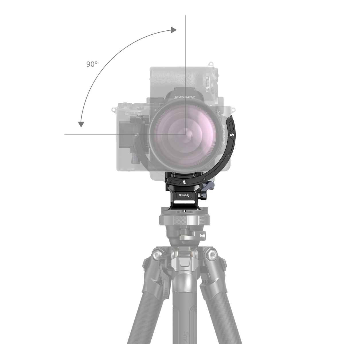 SmallRig 4349 Montageplatte H‑to‑V – für Sony, FUJIFILM, Nikon und andere – Schwarz – 2er-Pack