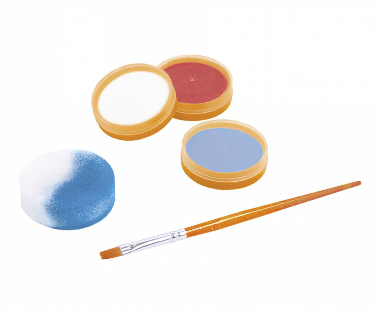 Jovi Face Paint Set Adventure – Gesichtsschminke, Weiss/Blau/Rot – 3×8 ml (24 ml) – für Gesicht, Kinder