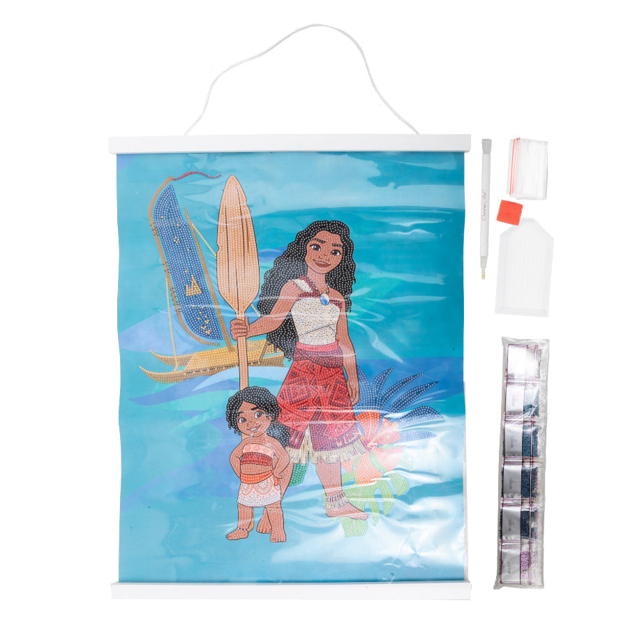 CRAFT Buddy Crystal Art Scroll – Diamond Painting Set – Moana – 40 × 50 cm – ab 8 Jahren