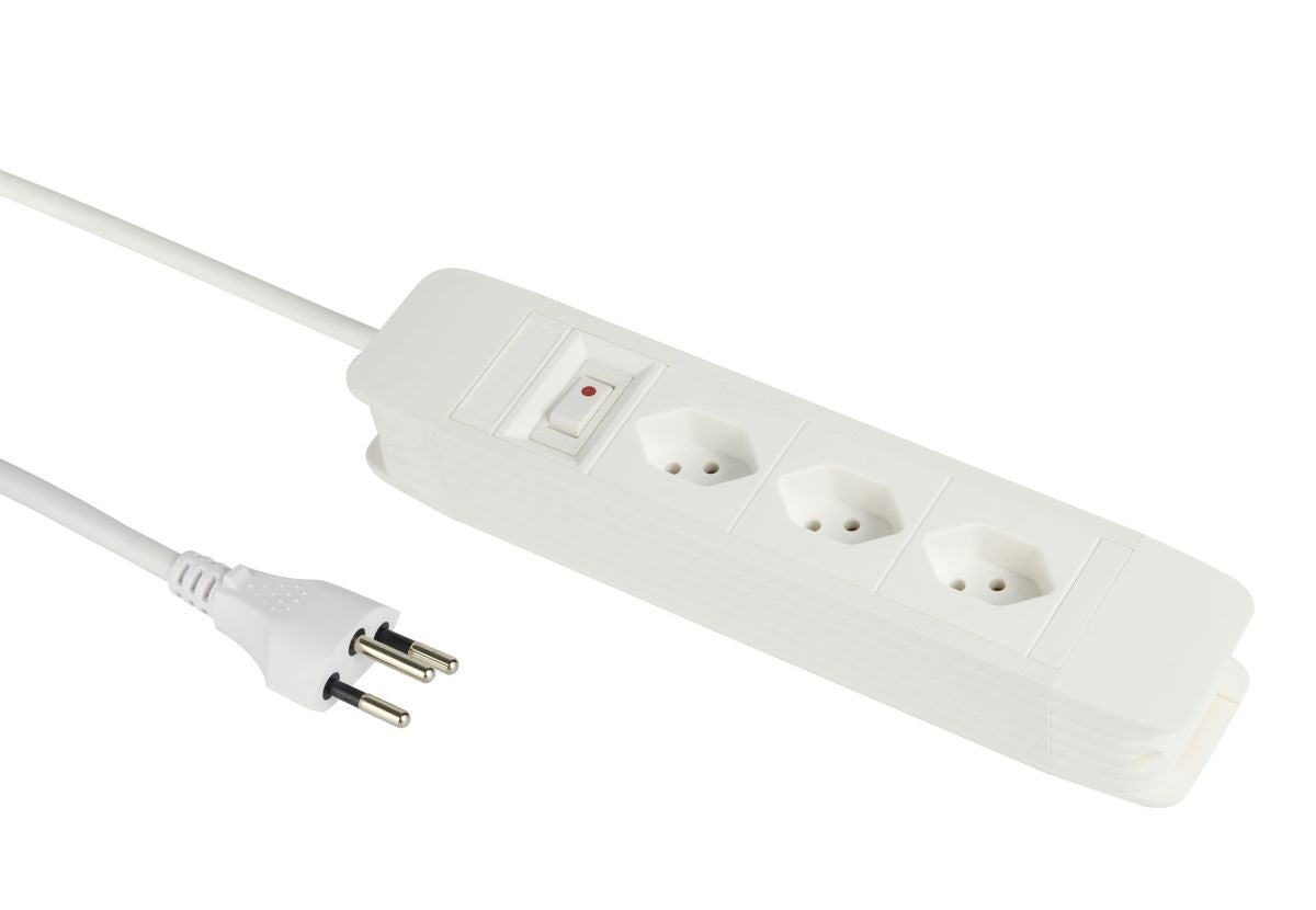 M. Schönenberger Schönenberger PRINCIPIO – Steckdosenleiste, 3× T13, mit Schalter, 5 m, Stecker T12, IP20