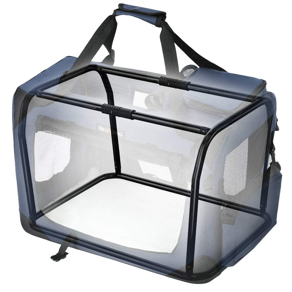 Feandrea Weicher Haustierträger – Frontlader, Reissverschluss, belüftet – für Katzen, Hunde – 60×42×42 cm