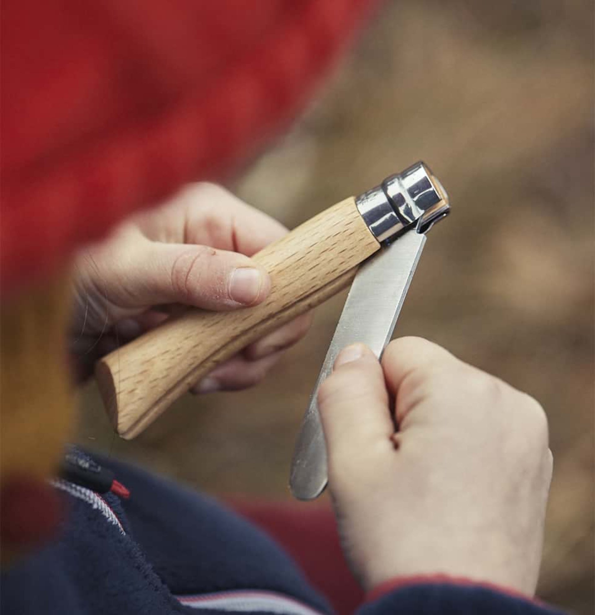 Opinel N°07 Mein Erstes – Klappmesser 80 mm, Holzgriff, Virobloc
