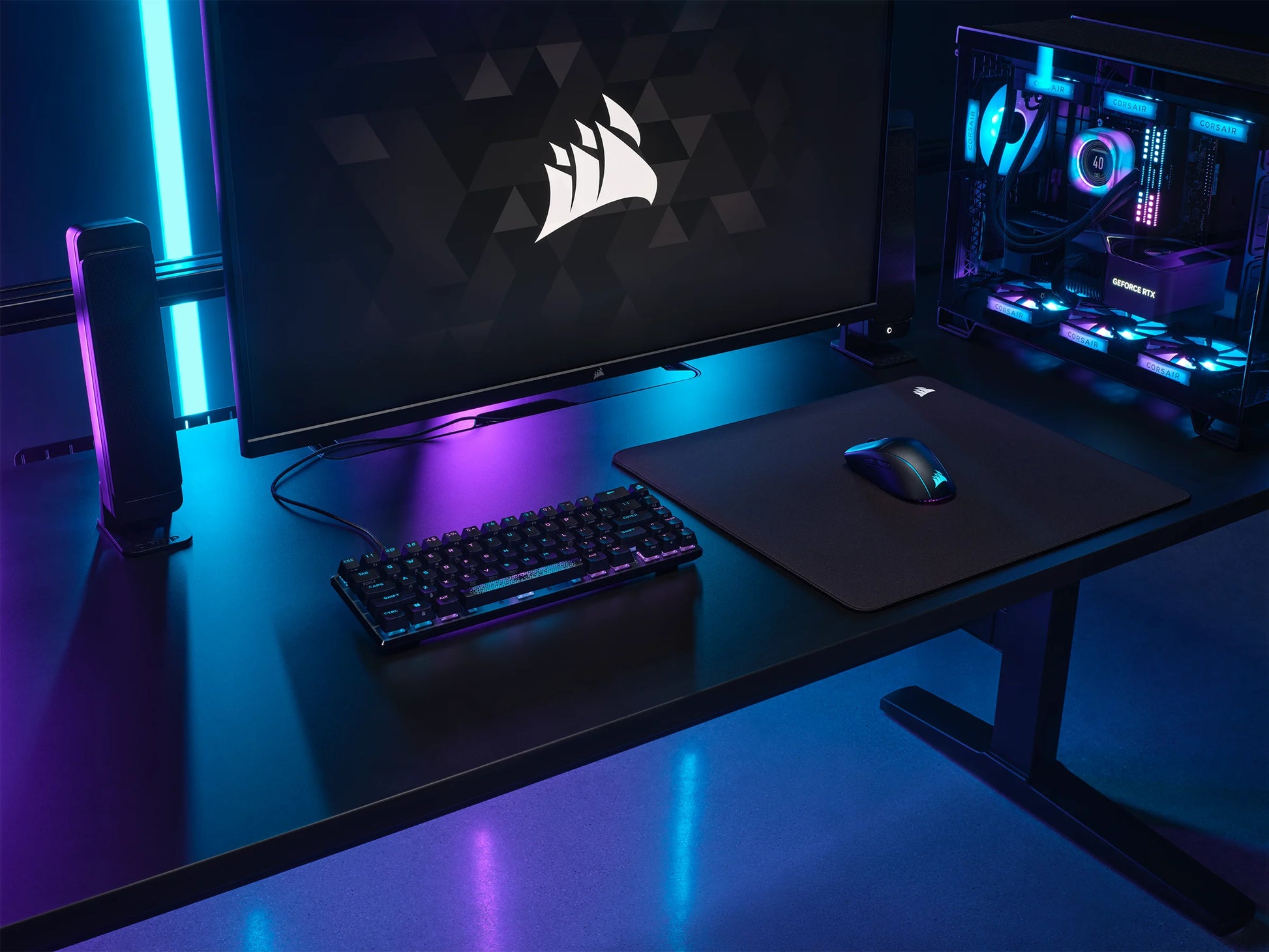 Corsair Schreibunterlage MM500 v2 L Hybrid Cloth – 400 × 450 mm
