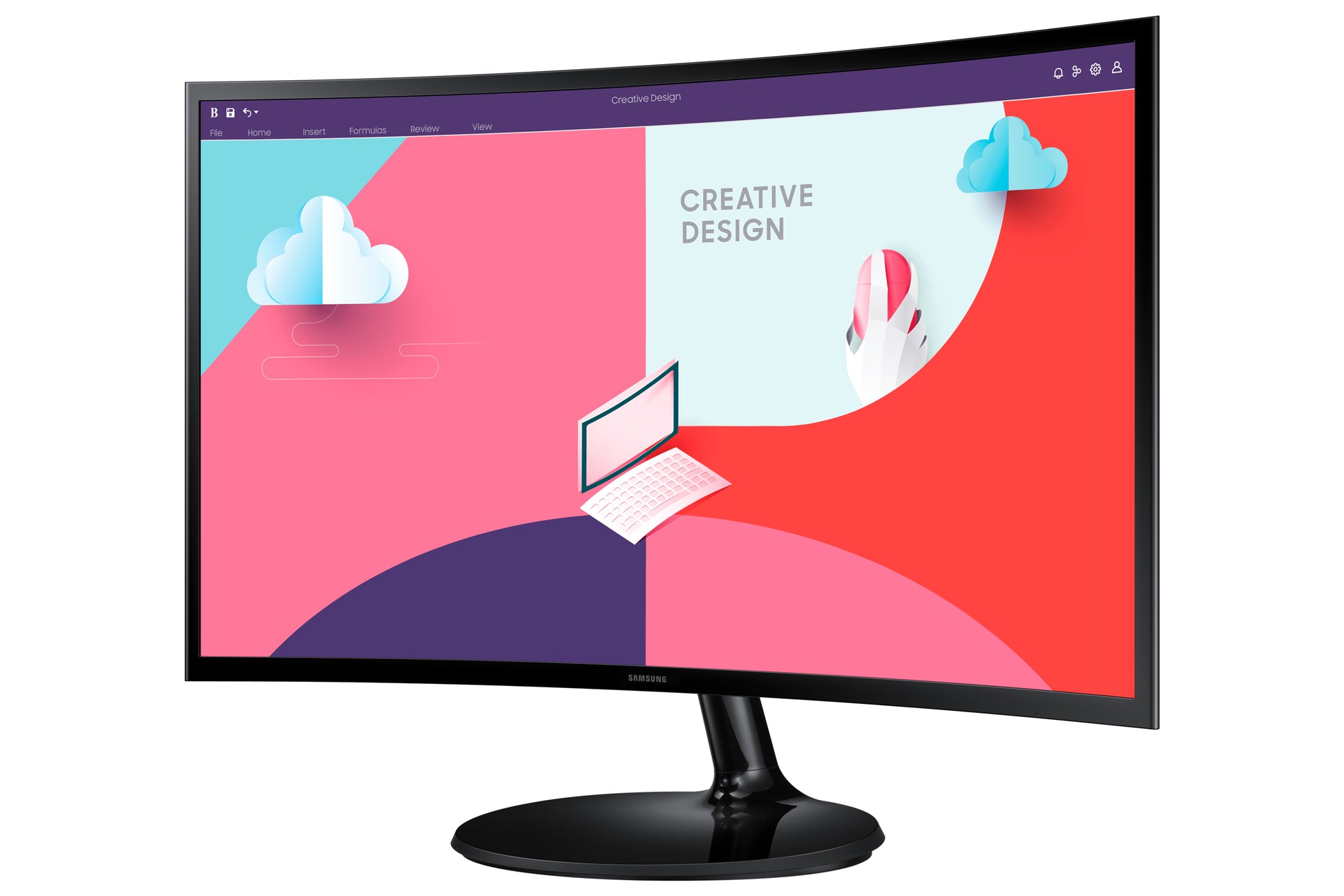 Samsung S24C364Eau – Monitor, 24" 1920 × 1080 (Full HD), VA, 75 Hz, 250 cd/m², VESA 75 × 75, Schwarz