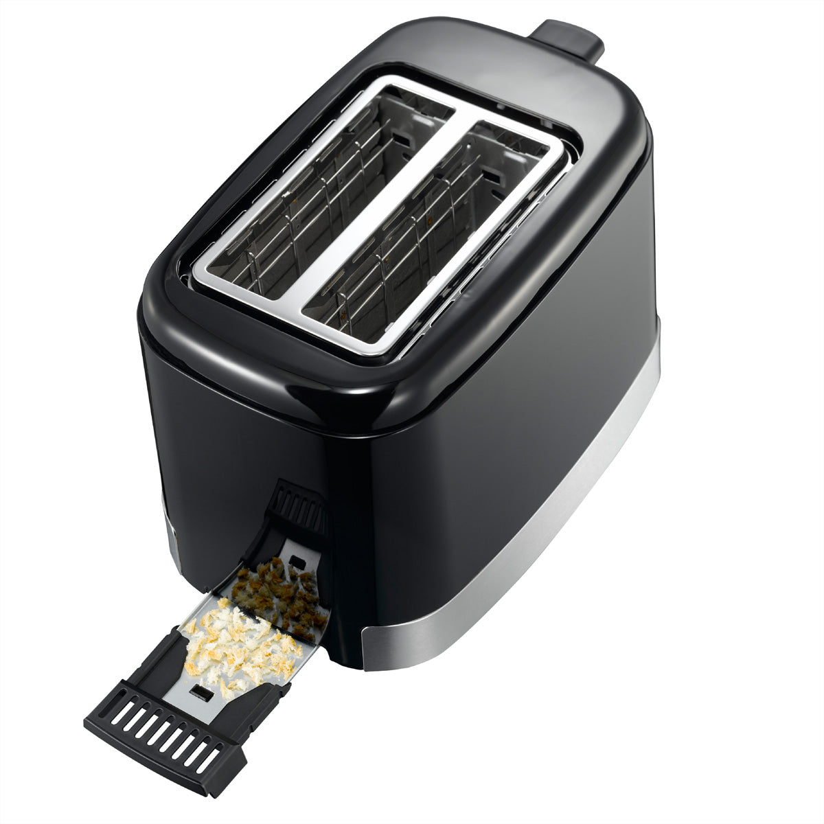 Melissa Standtoaster 16140148 – 2 Scheiben, 7 Stufen, 800 W, Brötchenwärmer – schwarz/edelstahl