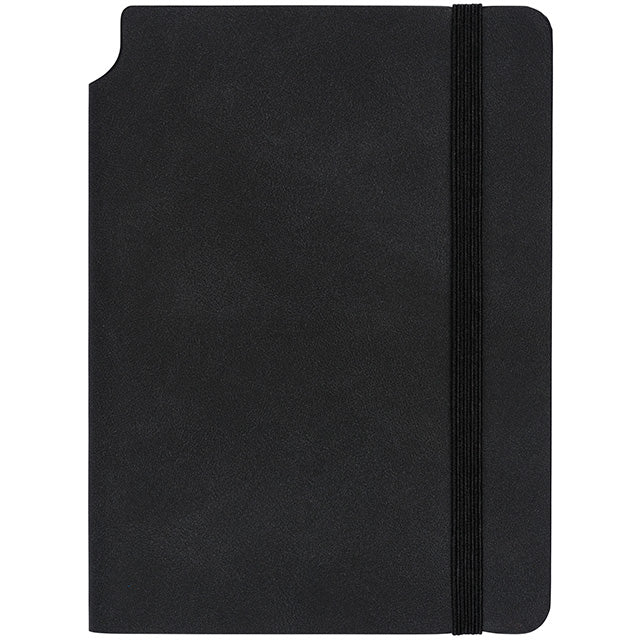 Kolma Notizbuch – A6 – blanko – 144 Seiten – 80 g/m² – Softcover, Gummiband, Stiftschlaufe, schwarz