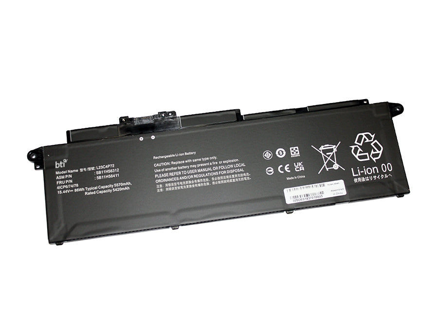 BTI Notebook-Akku – für Lenovo ThinkPad P16s G4 – 86 Wh, 15,44 V (4 Zellen) – Schwarz
