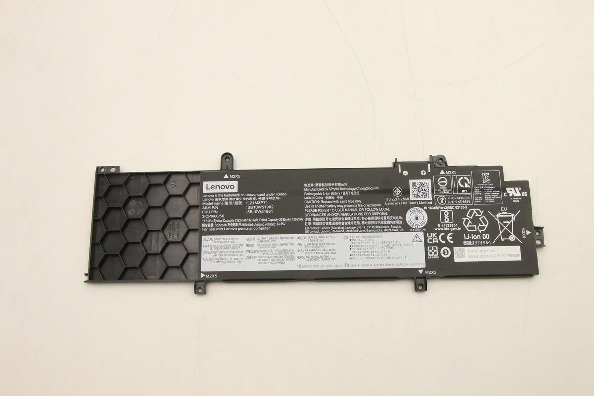 Lenovo Notebook-Akku – für ThinkPad T14 (4. Gen.) – 39,3 Wh, 11,61 V (3 Zellen) – Schwarz