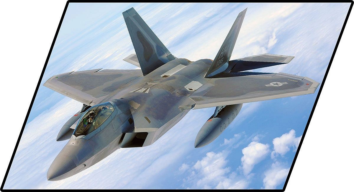 COBI Lockheed F-22 Raptor Bausteine – Militär – 695-teilig – 28 × 11,5 × 39,5 cm – ab 9 J. – Grau