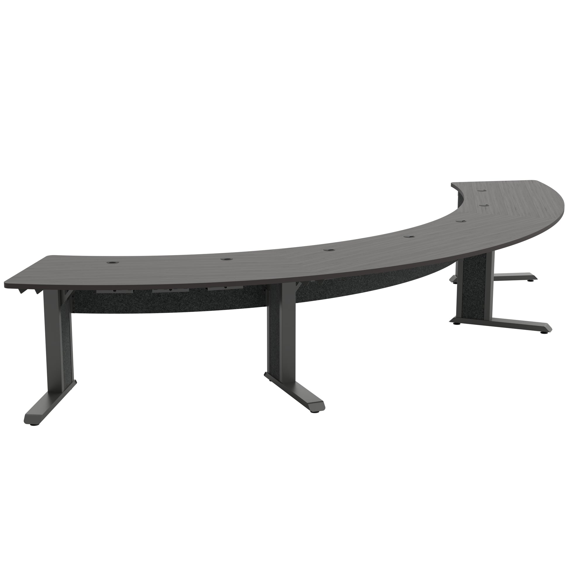 Middle Atlantic FM-TAR-1846430-A3G – Chefbürotisch, 184 × 64 cm, graphit/schwarz, Laminat