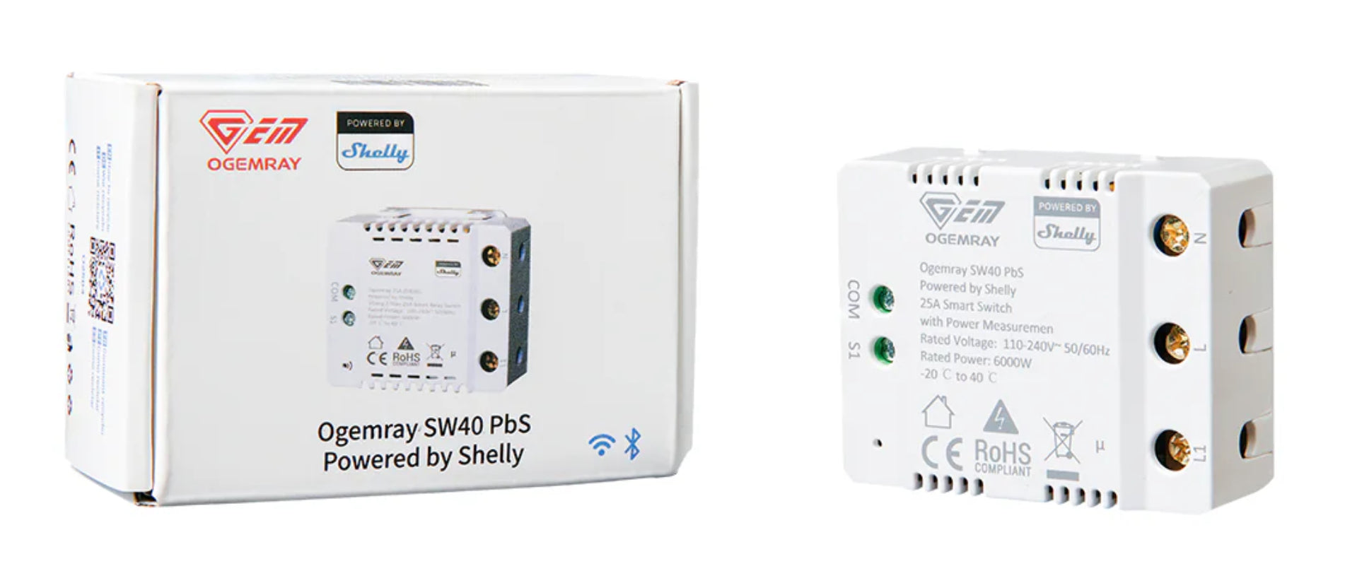 Shelly Zubehör – Intelligentes Relais, WLAN, 25 A