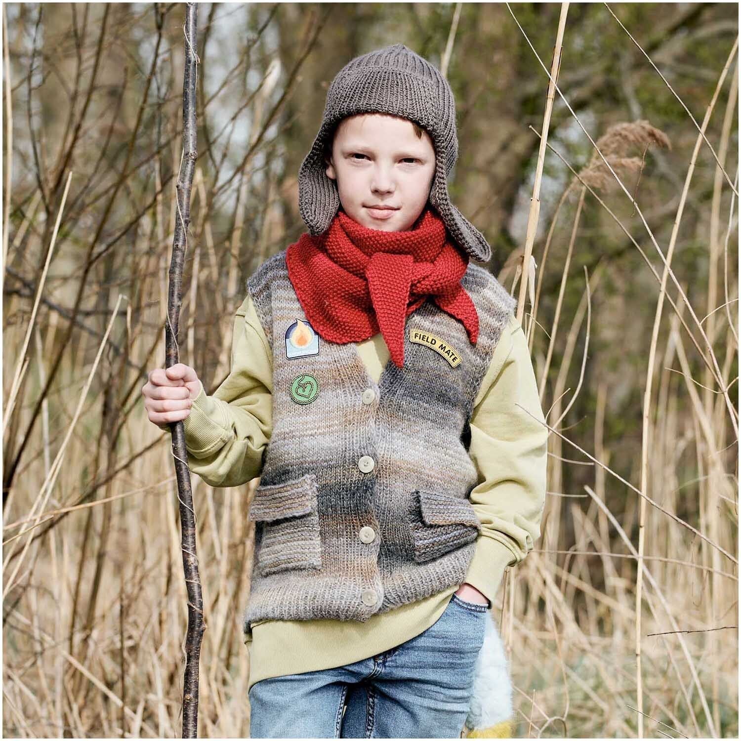 Rico Design Melange Garzato Wolle Aran Natur – 200 g, 700 m, Nadel 5 mm, 51% Schurwolle/49% Polyacryl