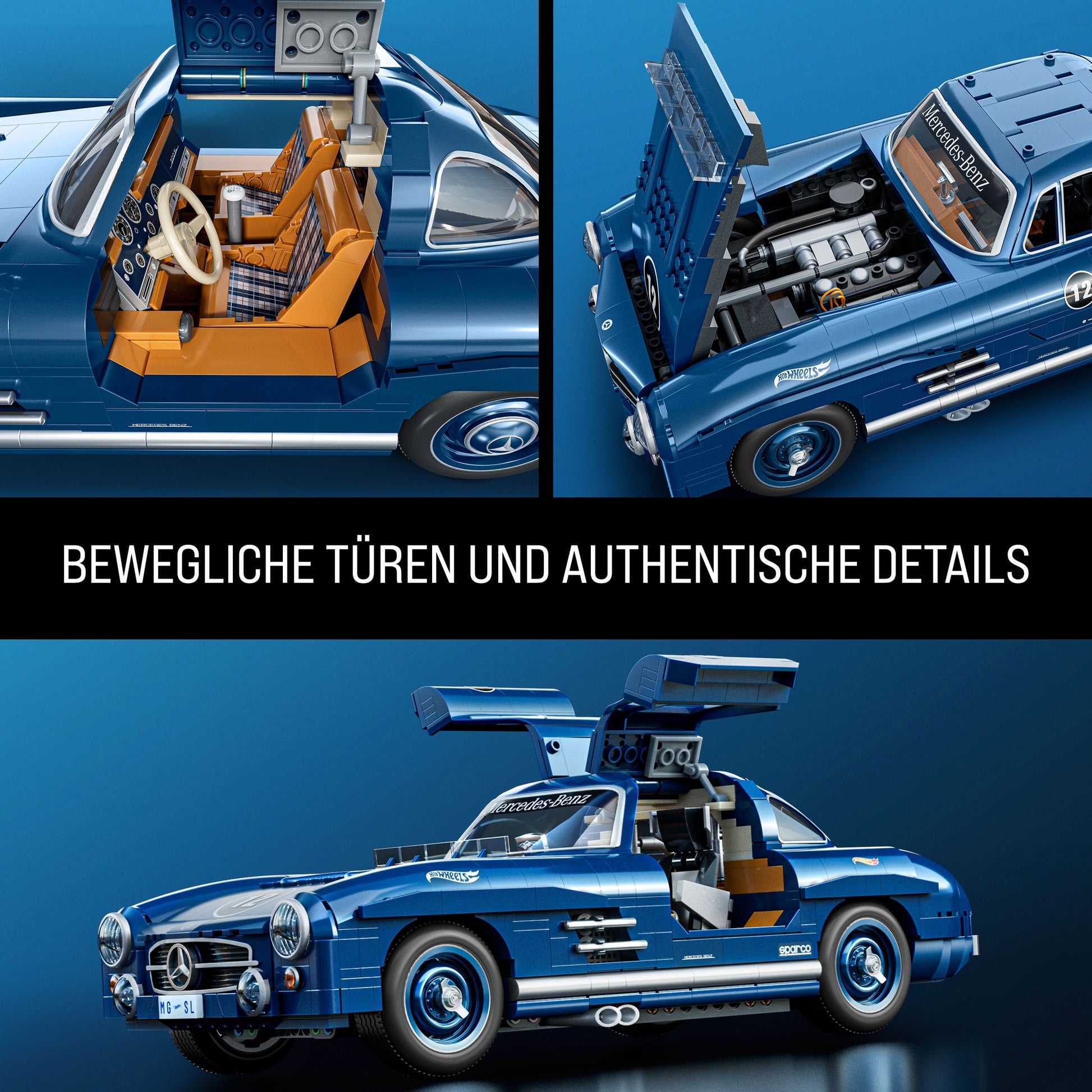 Hot Wheels 3D-Puzzle Mercedes-Benz 300 SL – 1600 Teile – Kunststoff – ab 17 J. – mehrfarbig