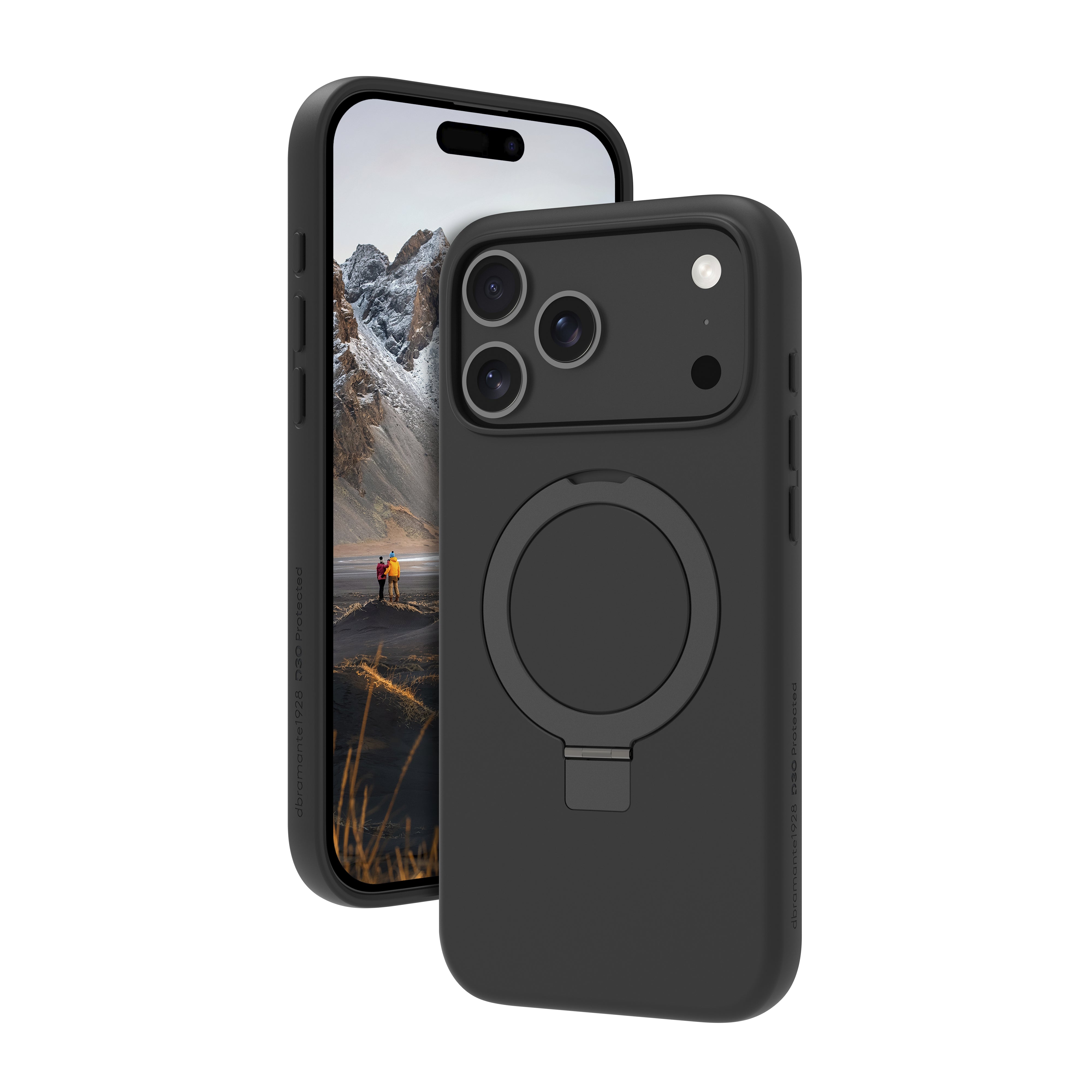 dbramante1928 Iceland Ultra D3O MS Kick Backcover – für Apple iPhone 17 Pro Max – schwarz, bis 4 m sturzsicher