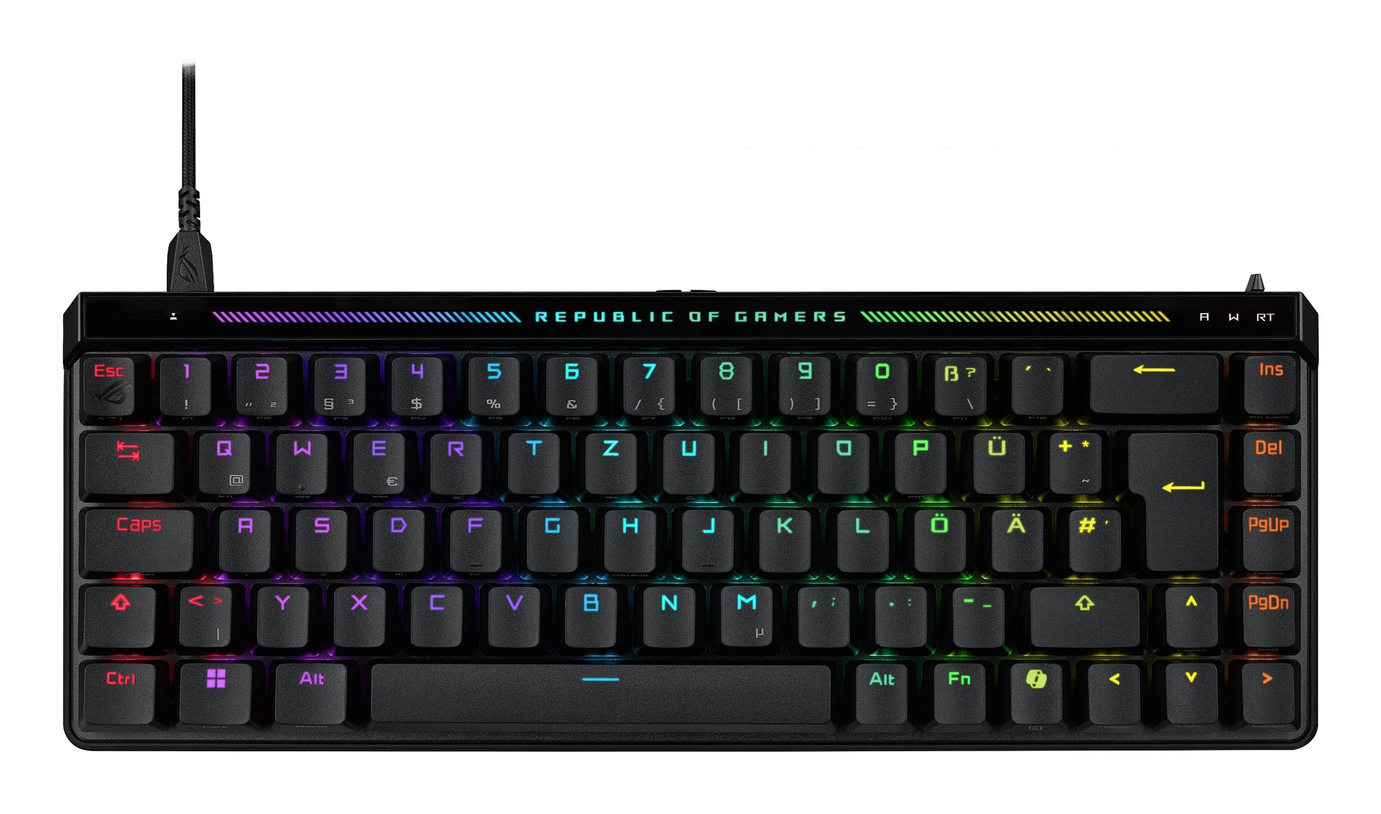 ASUS ROG Falchion Ace HFX – Gaming-Tastatur 65% – ROG HFX Magnetic – USB-C – RGB – Ohne Ziffernblock