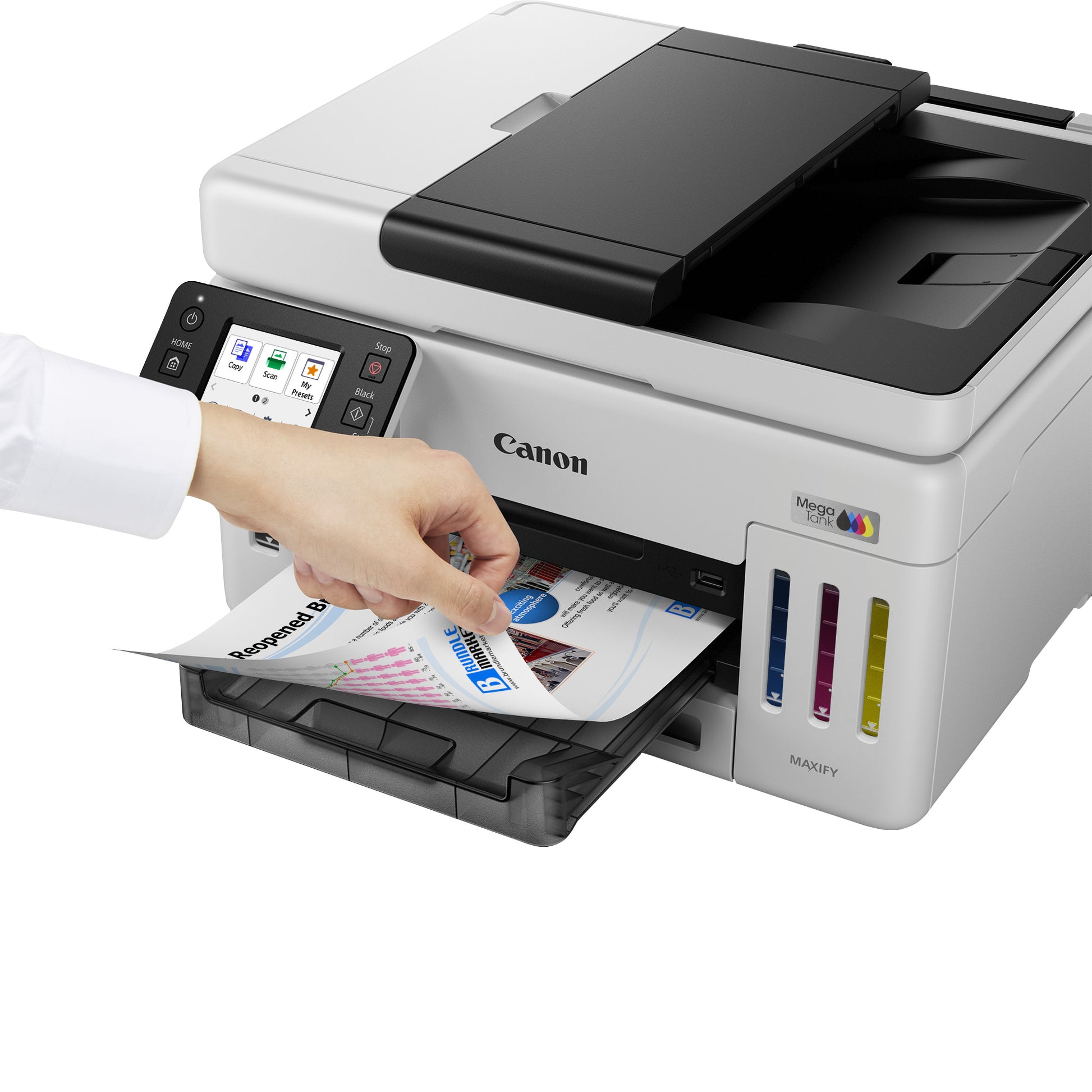 Canon MAXIFY GX6150 (6882C006) – Farbtintenstrahl-Multifunktionsdrucker, A4, 3-in-1, Duplex, ADF, WLAN/LAN