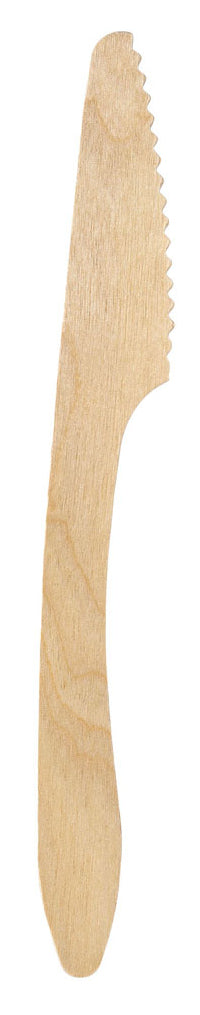 Duni BioPak Messer Holz – 19 cm, braun, 100 Stück